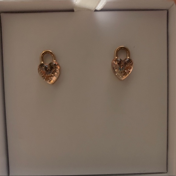 Michael Kors rose gold Logo Love Earrings - Picture 3 of 5